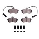 R1 Concepts 83-91 Audi 100 Quattro Front Semi Met Pads & Hardware Kit