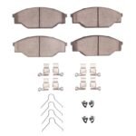 R1 Concepts 85-93 Toyota Pickup Front Semi Met Brake Pads and Hardware Kit
