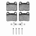 R1 Concepts 83-89 Mercedes-Benz 190D Rear Semi Met Pads & Hardware Kit