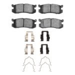 R1 Concepts 88-92 Mazda 626 Rear Semi Met Brake Pads and Hardware Kit