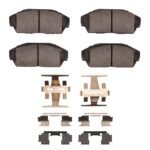 R1 Concepts 86-93 Honda Accord Sedan Front Semi Met Brake Pads and Hardware Kit