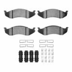R1 Concepts 90-06 Jeep Cherokee Front Semi Met Pads & Hardware Kit