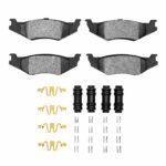 R1 Concepts 89-10 Chrysler Daytona Rear Semi Met Pads & Hardware Kit
