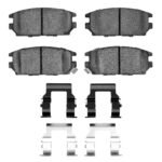 R1 Concepts 91-12 Mitsubishi Eclipse Rear Semi Met Brake Pads and Hardware Kit