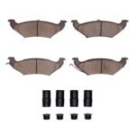 R1 Concepts 97-00 Chrysler Town & Country Rear Semi Met Pads & Hardware Kit