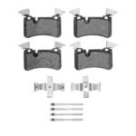 R1 Concepts 07-13 Mercedes-Benz C63 AMG Rear Semi Met Pads & Hardware Kit