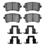R1 Concepts 08-17 Audi A4 (USA/Canada) Rear Semi Met Pads & Hardware Kit