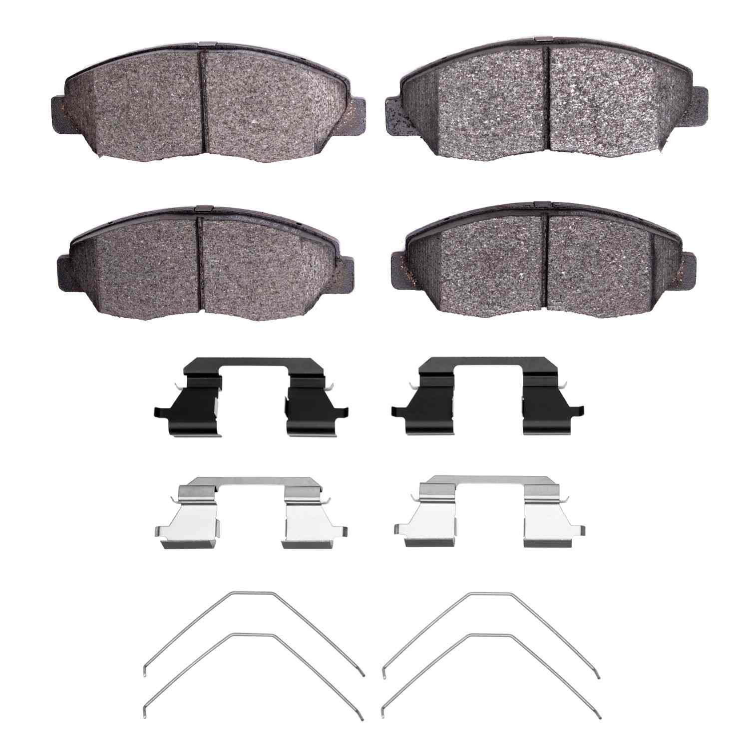DF_2311157801_Fro.jpg R1 Concepts 96-15 Honda Civic Sedan Front Semi Met Brake Pads and Hardware Kit - Image 1