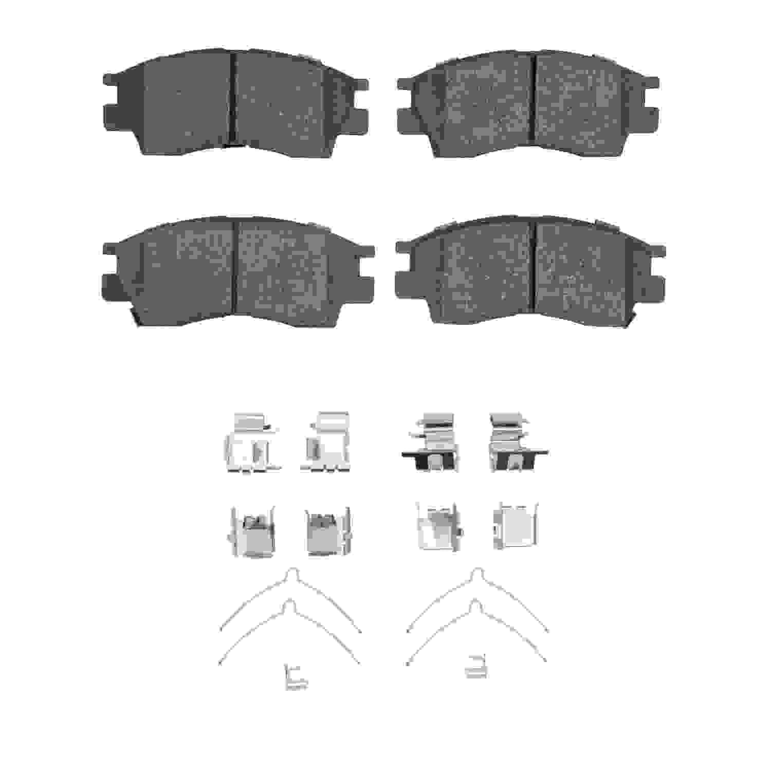 DF_2551047601_Fro.jpg R1 Concepts 95-03 Toyota Celica Front Optimum OE Brake Pads & Hardware Kit - Image 1