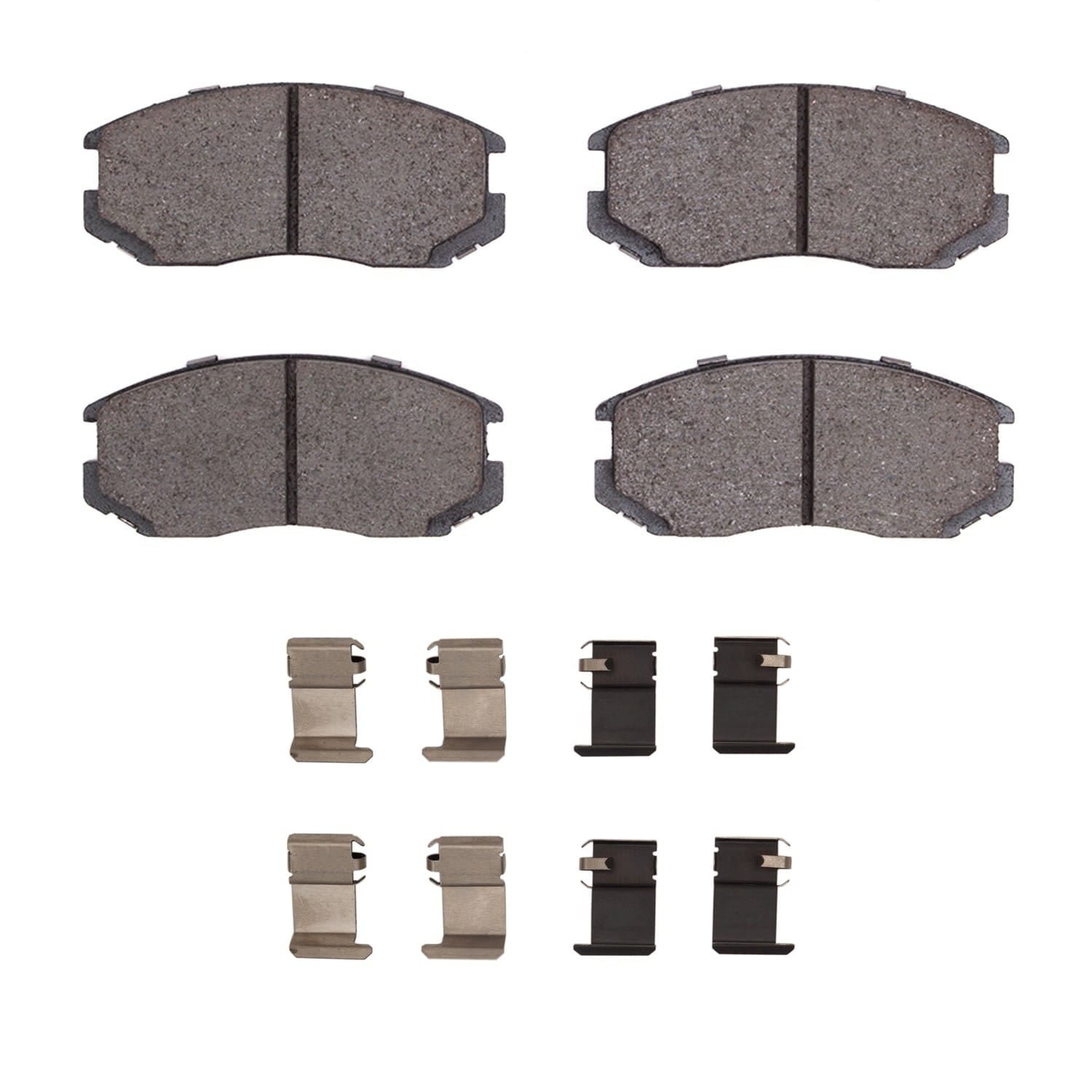 DF_2551060201_Fro.jpg R1 Concepts 91-00 Dodge Colt Front Optimum OE Pads & Hardware Kit - Image 1