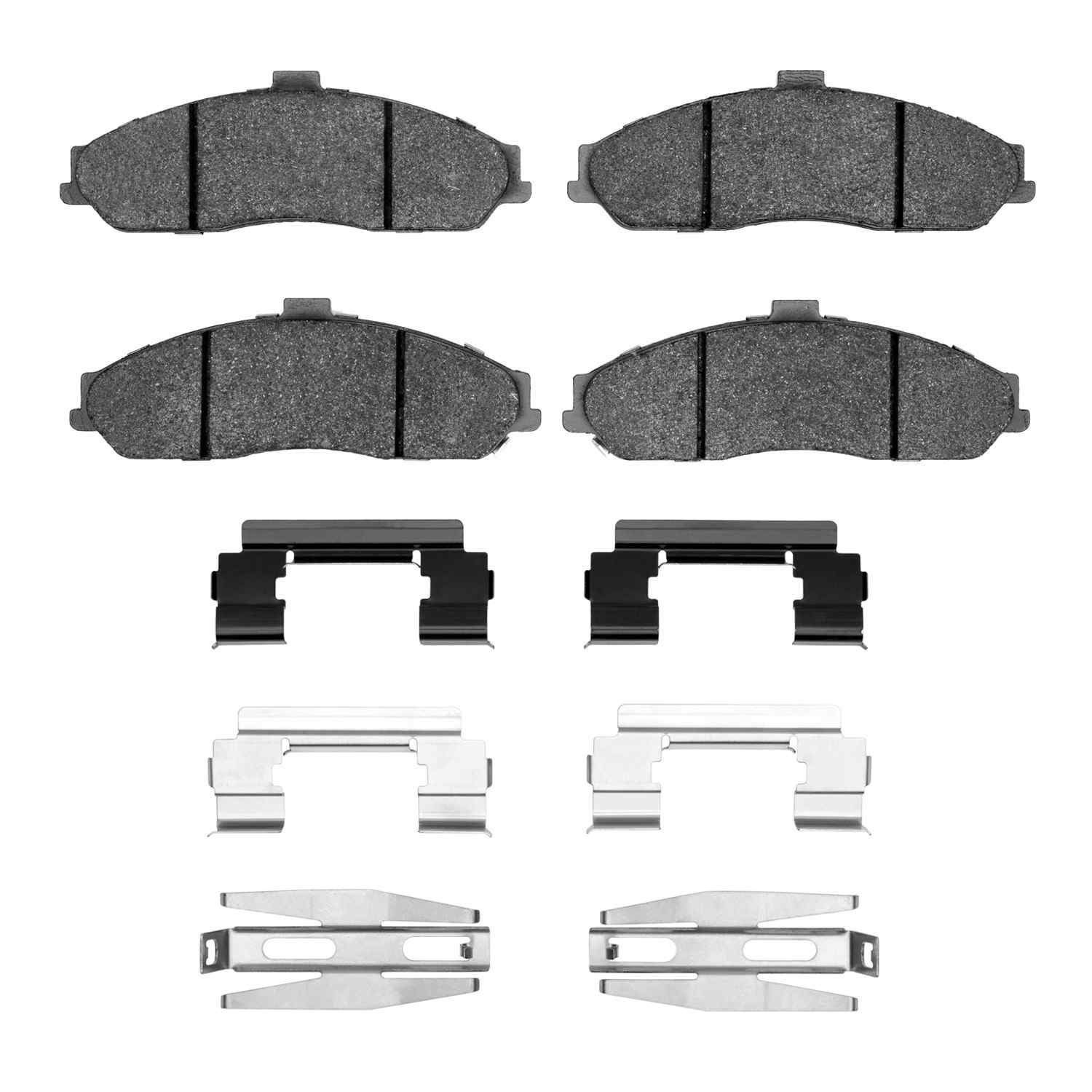 DF_2552073101_Fro.jpg R1 Concepts 97-10 Chevrolet Corvette Front Optimum OE Brake Pads & Hardware Kit - Image 1