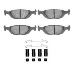 R1 Concepts 86-98 Saab 900 Rear Euro Ceramic Brake Pads and Hardware Kit