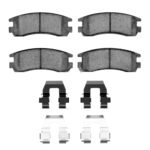 R1 Concepts 97-10 Pontiac Grand Am Rear Euro Ceramic Brake Pads and Hardware Kit