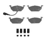 R1 Concepts 99-10 Volkswagen Golf Front Euro Ceramic Pads & Hardware Kit