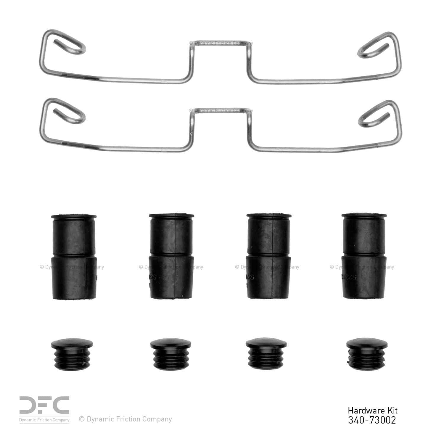 DF_34073002_Top.jpg Dynamic Friction 2001-2005 Audi Allroad Front Premium Hardware Kit - Image 1
