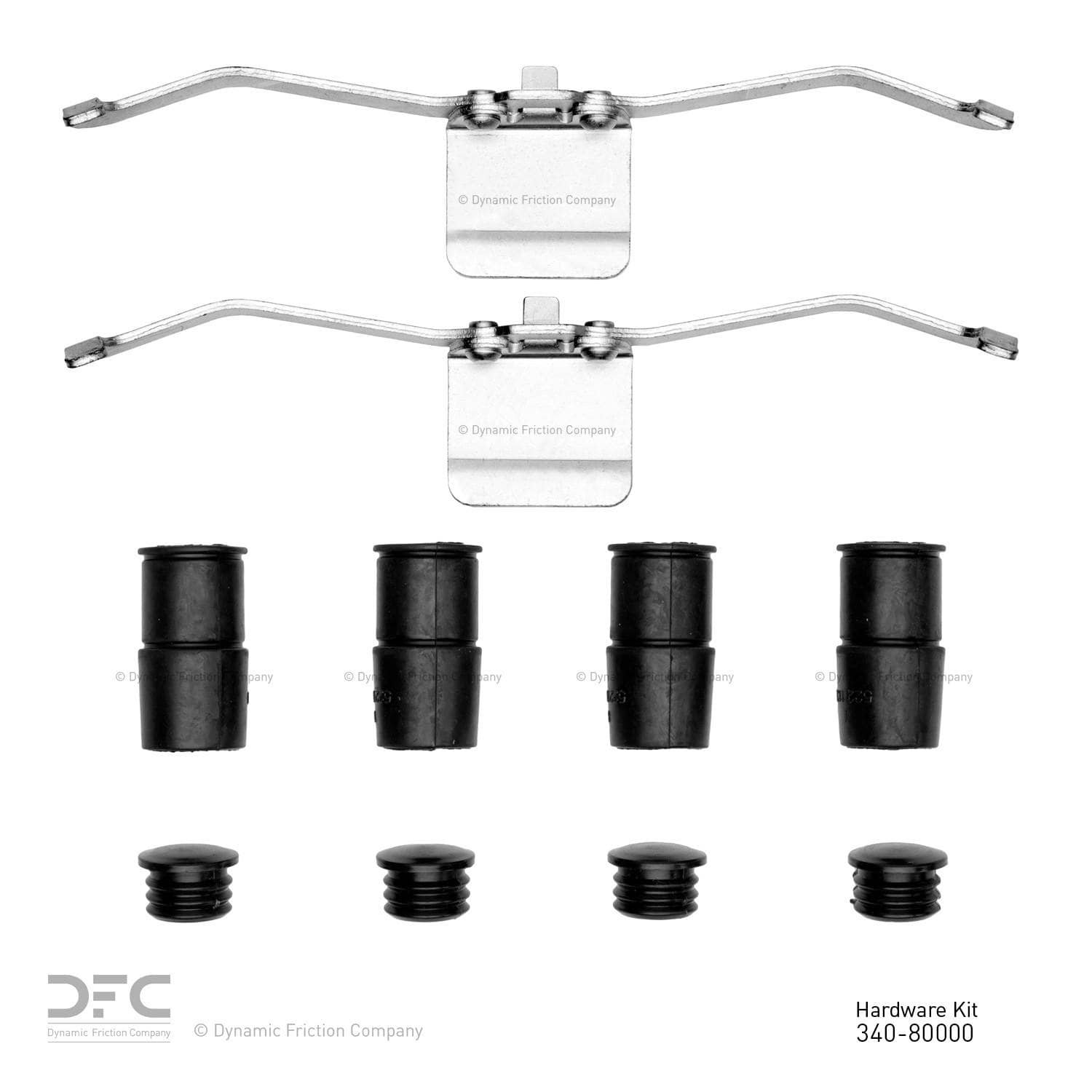DF_34080000_Top.jpg Dynamic Friction 2000-2015 Audi S3 (Mexico) Front Premium Hardware Kit - Image 1