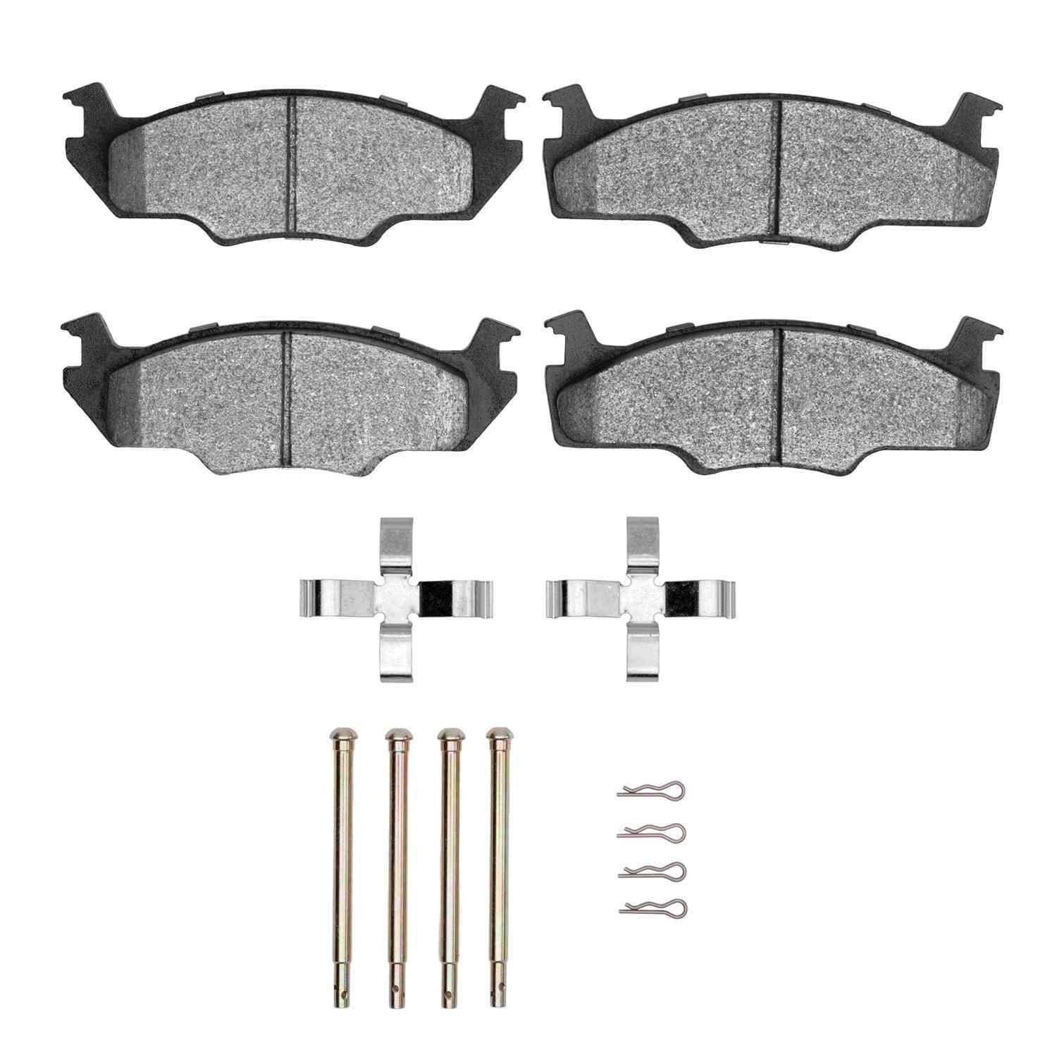 DF_4000020601_Fro.jpg Dynamic Friction 1980-1984 Volkswagen Rabbit (Excl Convertible & Pickup) Front 4000 HybriDynamic Pads & Hardware Kit - Image 1