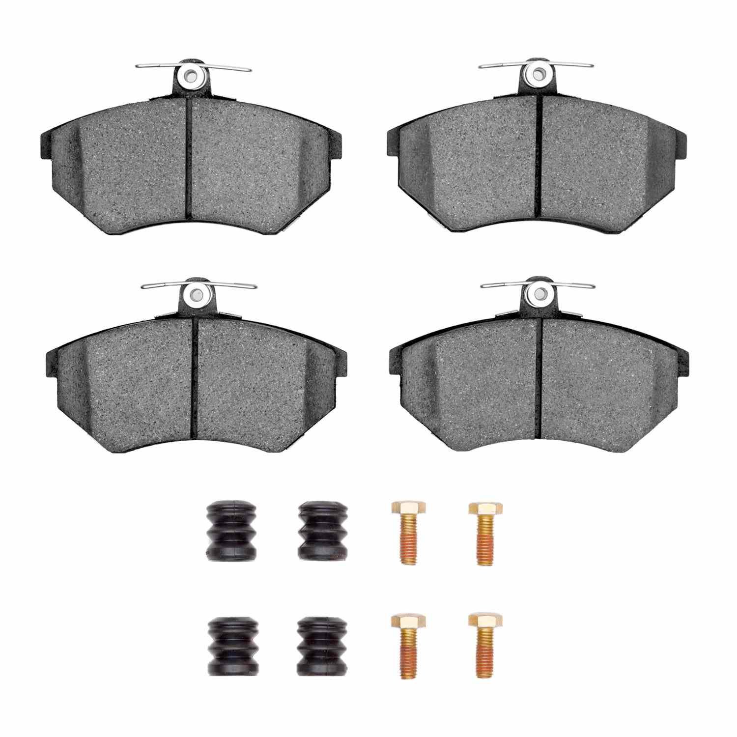 DF_4000069601_Fro.jpg Dynamic Friction 1984-2002 Audi 4000 Quattro Front 4000 HybriDynamic Brake Pads and Hardware Kit - Image 1