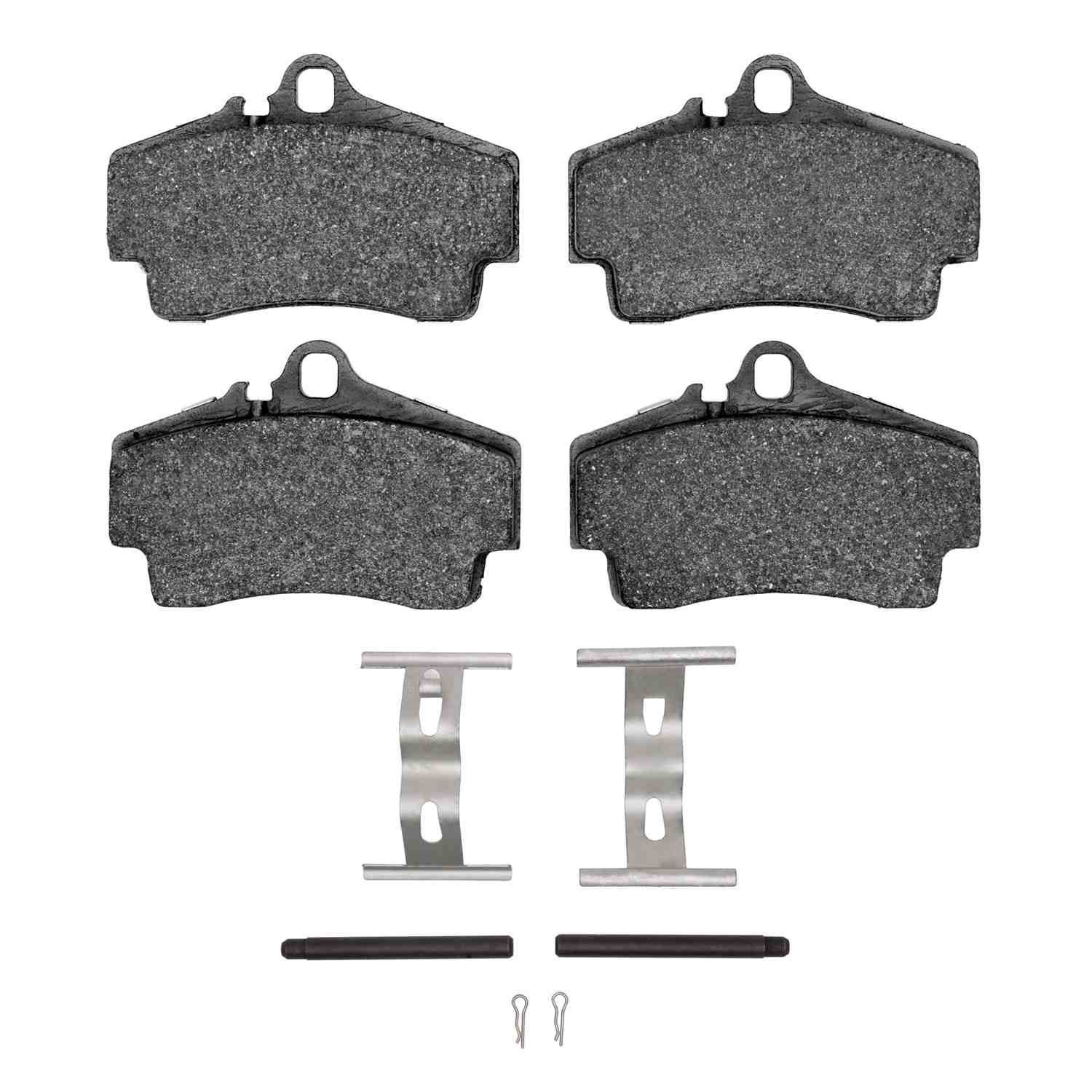 DF_4000073801_Fro.jpg Dynamic Friction 1997-2012 Porsche Boxster Rear 4000 HybriDynamic Brake Pads and Hardware Kit - Image 1