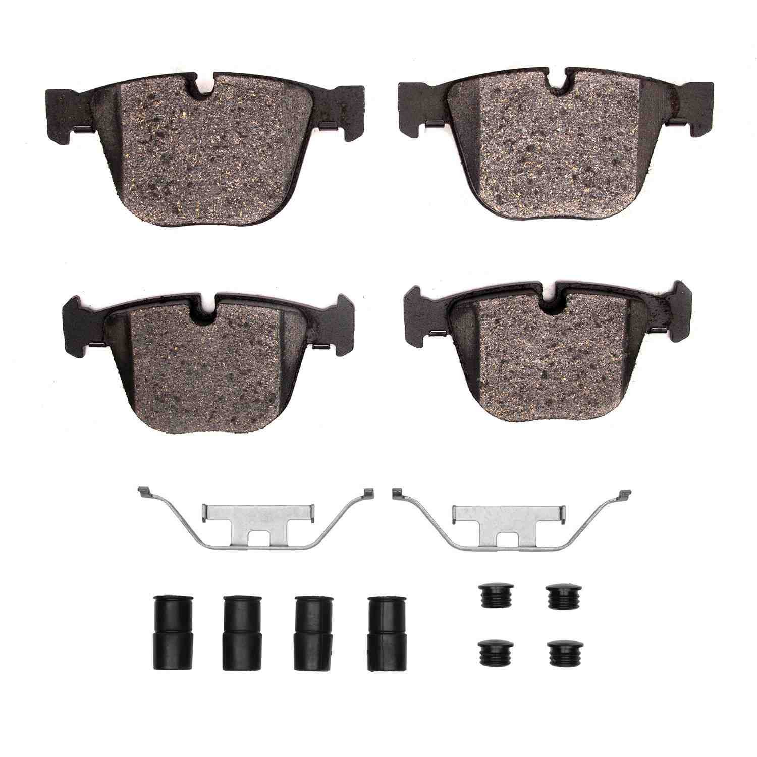 DF_4000091901_Fro.jpg Dynamic Friction 2002-2013 BMW M6 Rear 4000 HybriDynamic Brake Pads and Hardware Kit - Image 1