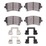 Dynamic Friction 2003-2018 Audi S8 Rear 4000 HybriDynamic Brake Pads and Hardware Kit
