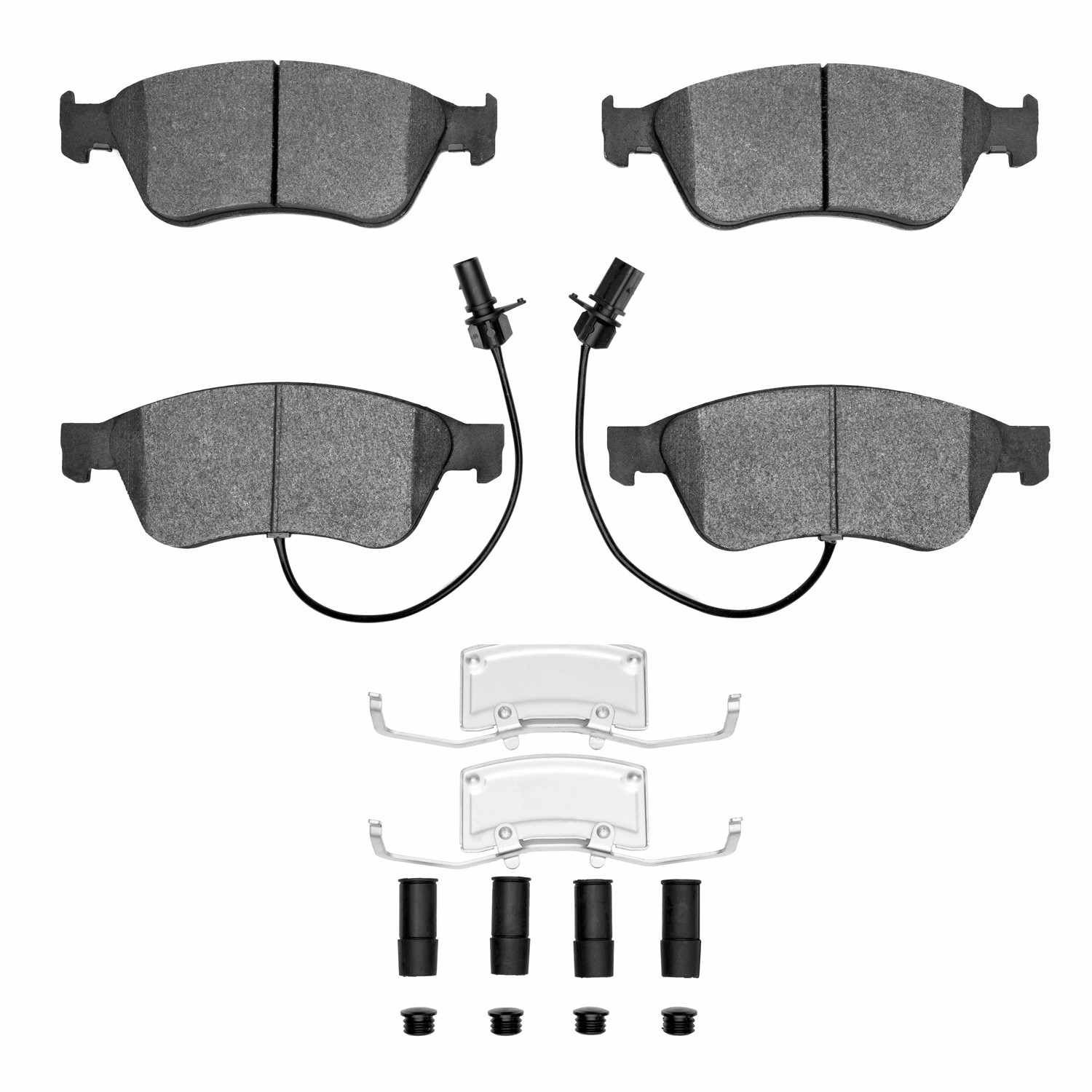 DF_4000102401_Fro.jpg Dynamic Friction 2004-2011 Audi S6 Front 4000 HybriDynamic Brake Pads and Hardware Kit - Image 1