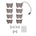 Dynamic Friction 2017-2021 Audi R8 Front 4000 HybriDynamic Brake Pads and Hardware Kit