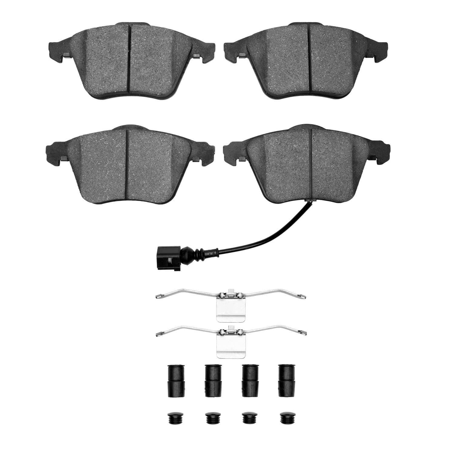 DF_4000111101_Fro.jpg Dynamic Friction 2008-2015 Audi S3 (Mexico) Front 4000 HybriDynamic Brake Pads and Hardware Kit - Image 1