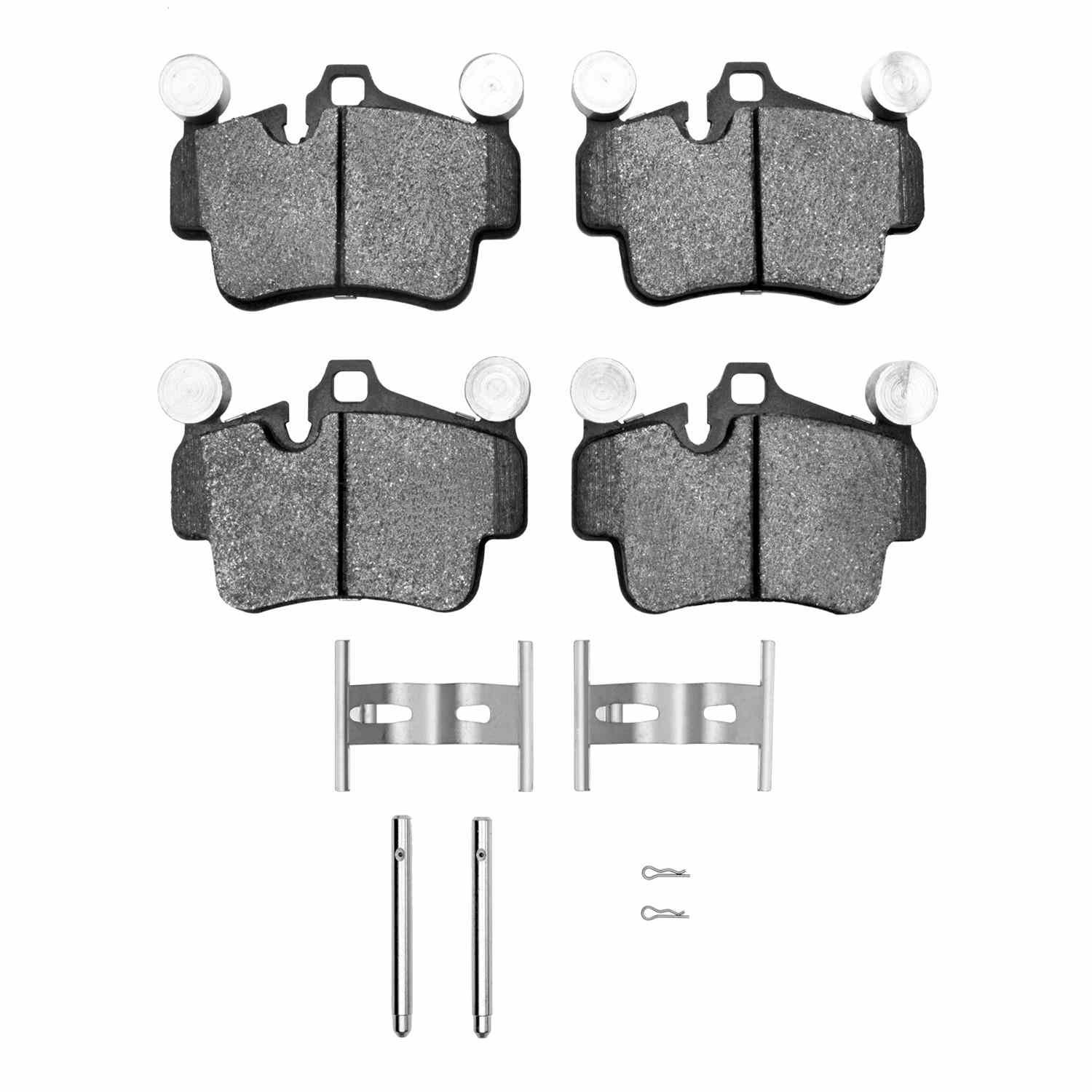 DF_4000113501_Fro.jpg Dynamic Friction 2003-2016 Porsche Cayman Rear 4000 HybriDynamic Brake Pads and Hardware Kit - Image 1