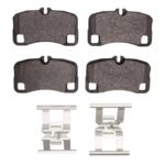 Dynamic Friction 2007-2013 Porsche 911 Rear 4000 HybriDynamic Brake Pads and Hardware Kit