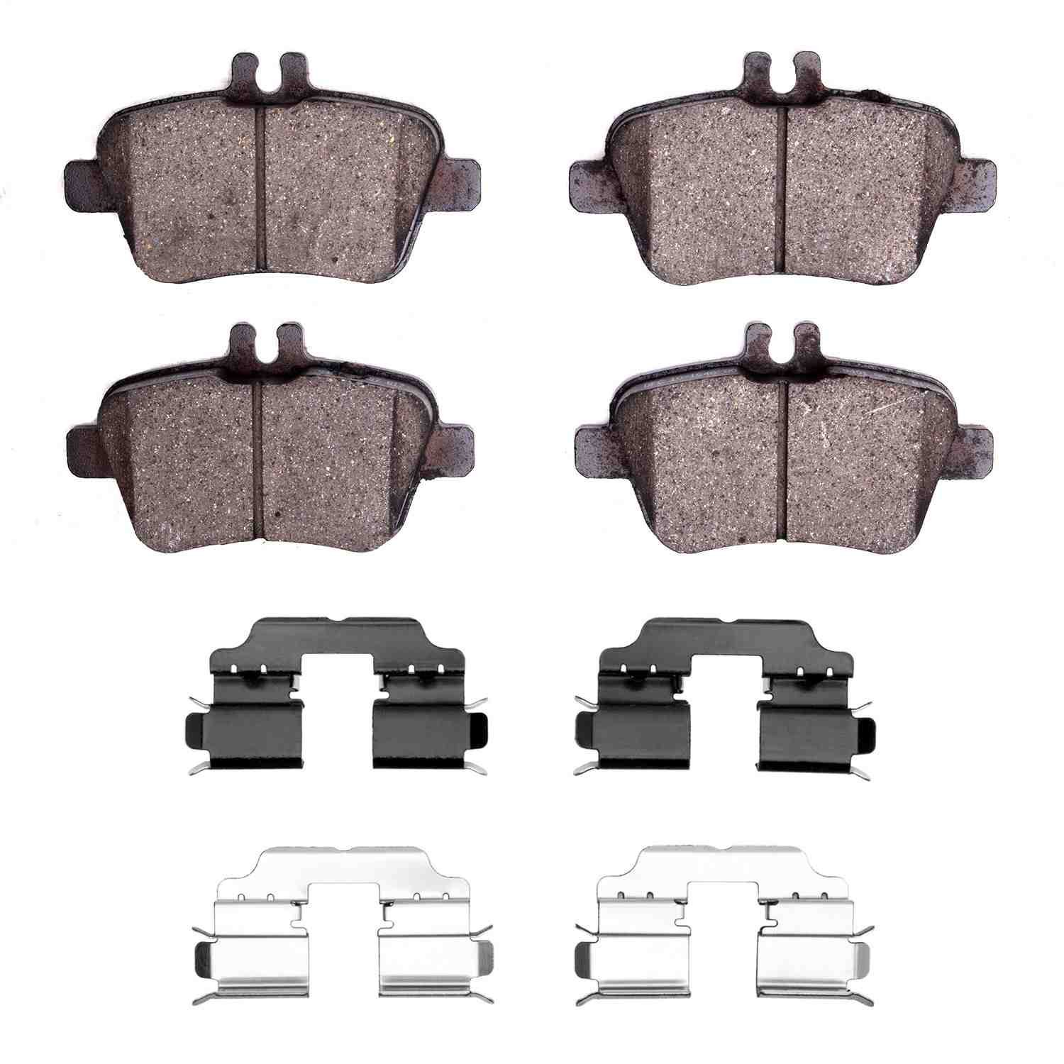 DF_4000164602_Fro.jpg Dynamic Friction 2014-2019 Mercedes-Benz B Electric Drive Rear 4000 HybriDynamic Brake Pads and Hardware Kit - Image 1