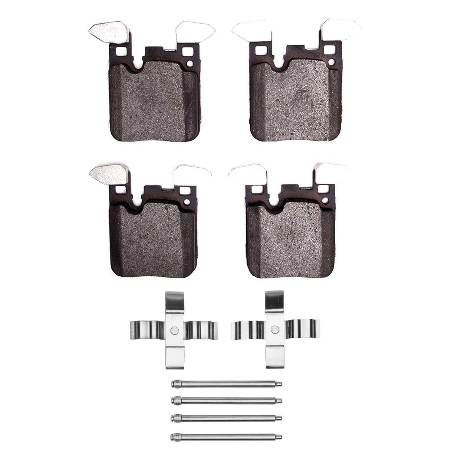 DF_4000165601_Fro.jpg Dynamic Friction 2012-2021 BMW 440i CONVERTIBLE Rear 4000 HybriDynamic Brake Pads and Hardware Kit - Image 1