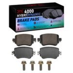 Dynamic Friction 2015-2022 Audi Q3 Rear 4000 HybriDynamic Brake Pads and Hardware Kit