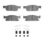 Dynamic Friction 2017-2020 Ford Fusion Front 4000 HybriDynamic Brake Pads and Hardware Kit