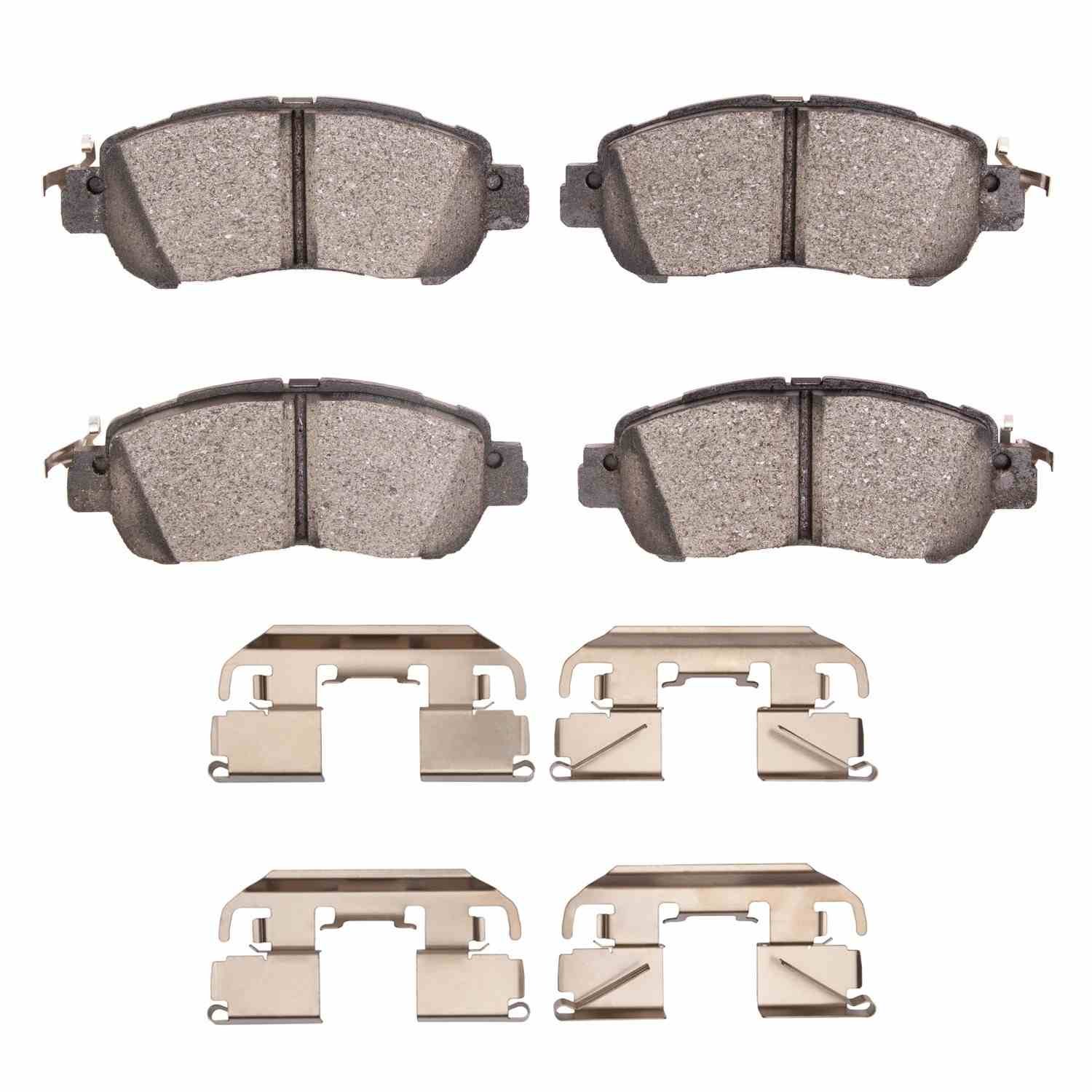 DF_4000203801_Fro.jpg Dynamic Friction 2017-2025 Nissan Versa Front 4000 HybriDynamic Brake Pads and Hardware Kit - Image 1