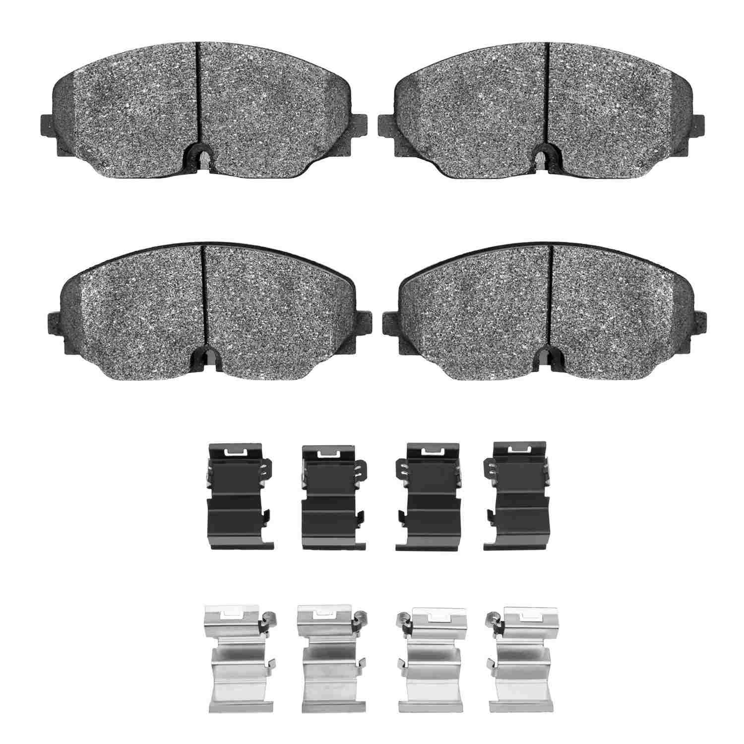 DF_4000207401_Fro.jpg Dynamic Friction 2018-2025 Volkswagen Atlas Cross Sport/Atlas (Mexico) Front 4000 HybriDynamic Pads & Hardware Kit - Image 1