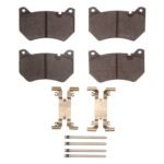 Dynamic Friction 2018-2025 Audi Q5 (USA/Canada) Except Hybrid Front 4000 HybriDynamic Brake Pads and Hardware Kit