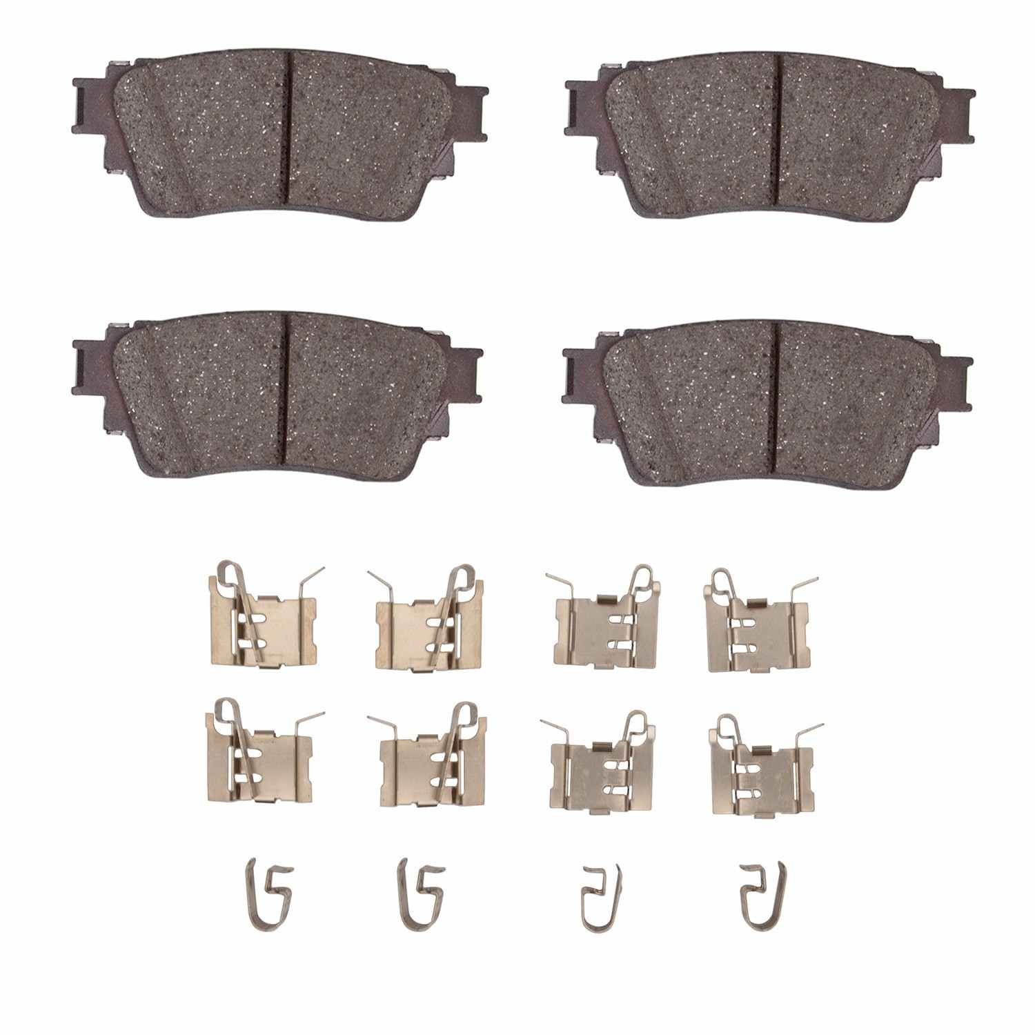 DF_4000220002_Fro.jpg Dynamic Friction 2021-2025 Infiniti QX60 Rear 4000 HybriDynamic Brake Pads and Hardware Kit - Image 1