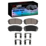 Dynamic Friction 2021-2025 Hyundai Sonata Front 4000 HybriDynamic Brake Pads and Hardware Kit