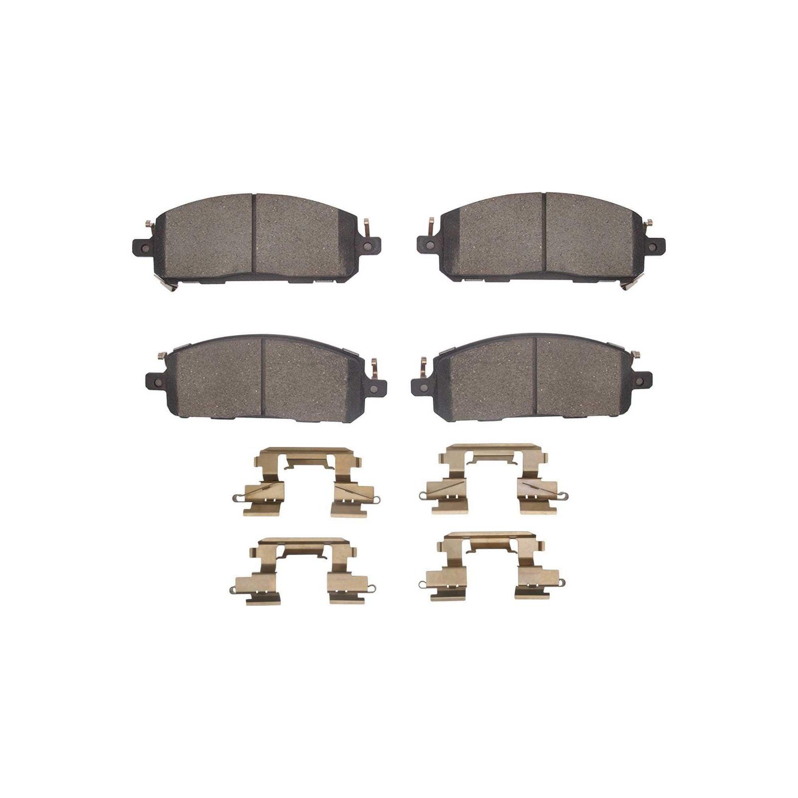 DF_4000241301_Fro.jpg Dynamic Friction 2021-2025 Infiniti QX60 Front 4000 HybriDynamic Brake Pads and Hardware Kit - Image 1