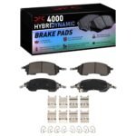 Dynamic Friction 2021-2025 Ford Ranger (USA/Canada) Rear 4000 HybriDynamic Brake Pads and Hardware Kit