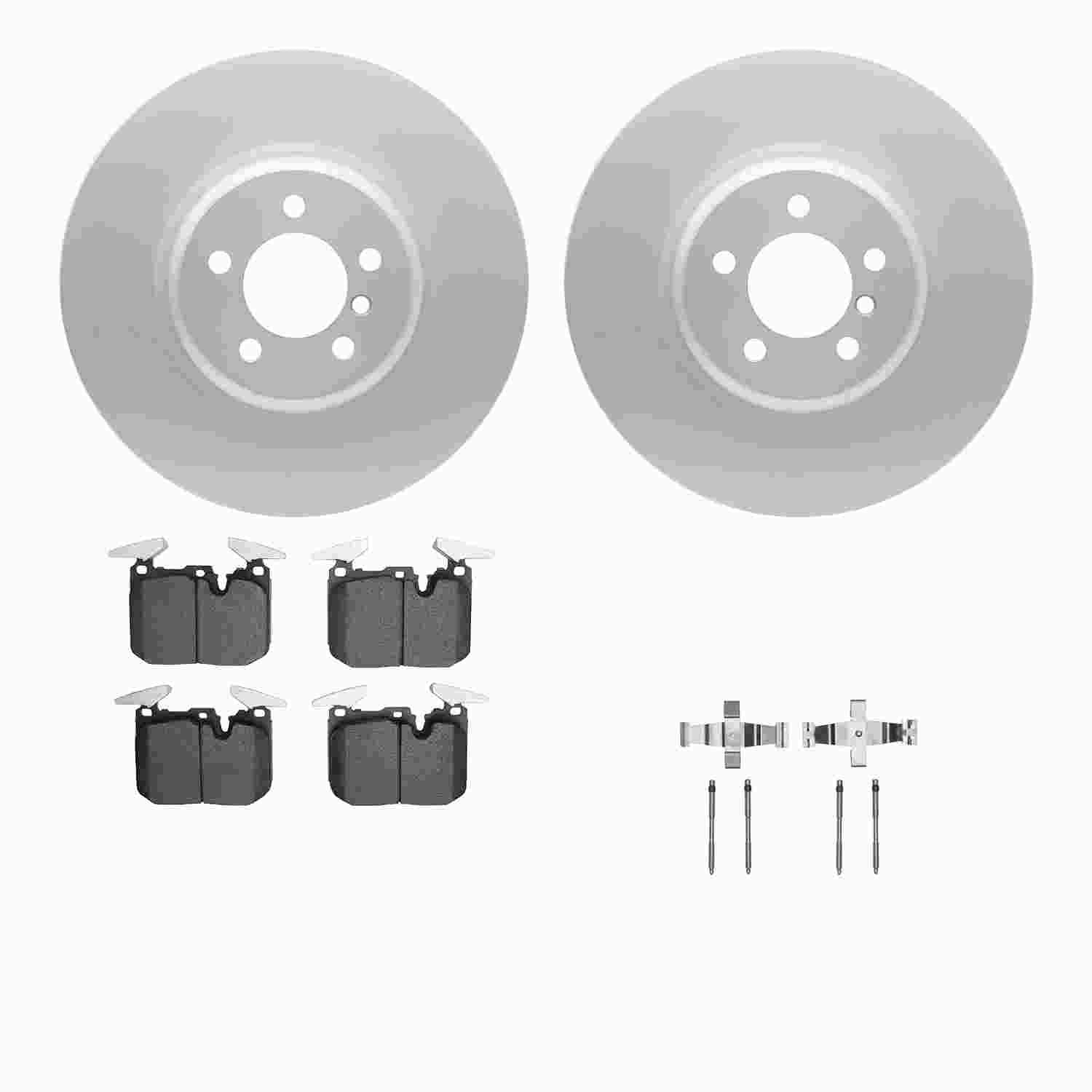 DF_451231253_Fro.jpg Dynamic Friction 2013-2020 BMW 440i Gran Coupe Front Geospec Rotors with 5000 Advanced Brake Pads w/Hardware - Image 1