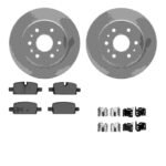 Dynamic Friction 2021-2025 Chevrolet Tahoe Rear Geospec Rotors with 5000 Advanced Brake Pads w/Hardware