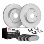 Dynamic Friction 2011-2018 Audi A8 Quattro Front Geospec Rotors with 5000 Advanced Brake Pads w/Hardware