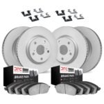 Dynamic Friction 2021-2024 Genesis GV80 Front & Rear Geospec Rotors with 5000 Advanced Brake Pads w/Hardware