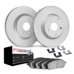 Dynamic Friction 2020-2025 Jaguar F-Pace Rear Geospec Rotors with Euro 5000 Ceramic Brake Pads w/Hardware - Image 2