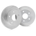 Dynamic Friction 2017-2025 BMW 230i Rear Slotted Silver Rotors