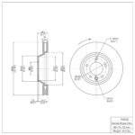 Dynamic Friction 2003-2015 Audi Q7 Right Front Brake Rotor (350x34 Vented) - Image 4