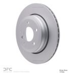 Dynamic Friction 2004-2010 BMW 525i (USA/Canada) Rear GeoSPEC Coated Rotor (320x20 Vented) - Image 3
