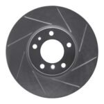 Dynamic Friction 1991-2001 BMW 540i Front Right Slotted Silver Brake Rotor
